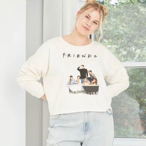 Friends Women’s Long Sleeves Cropped Lightweight Sweater
